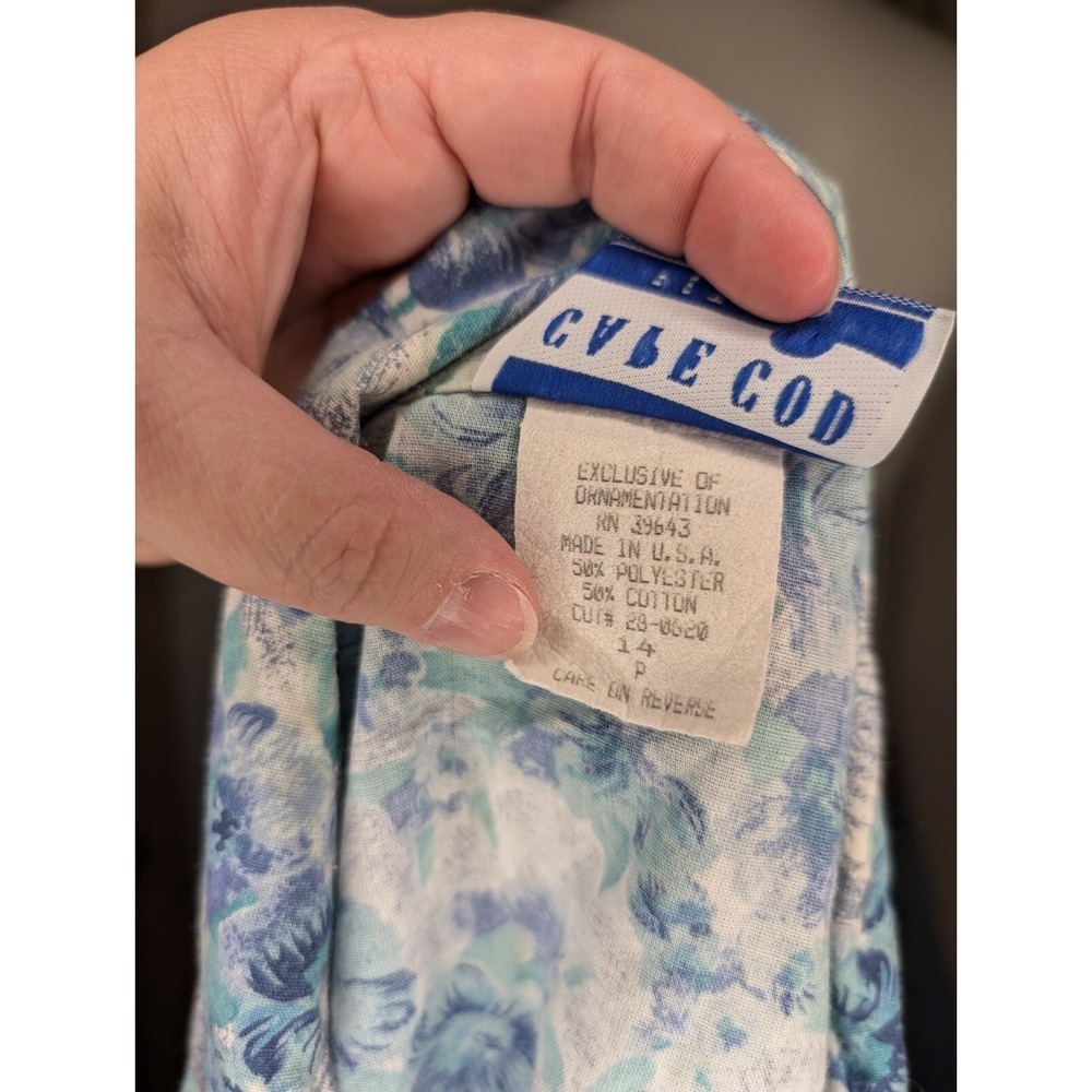 Vintage Cape Cod Sportswear Multi-Color Beach Button Up Women's Size 14 Petite - Picture 5 of 7